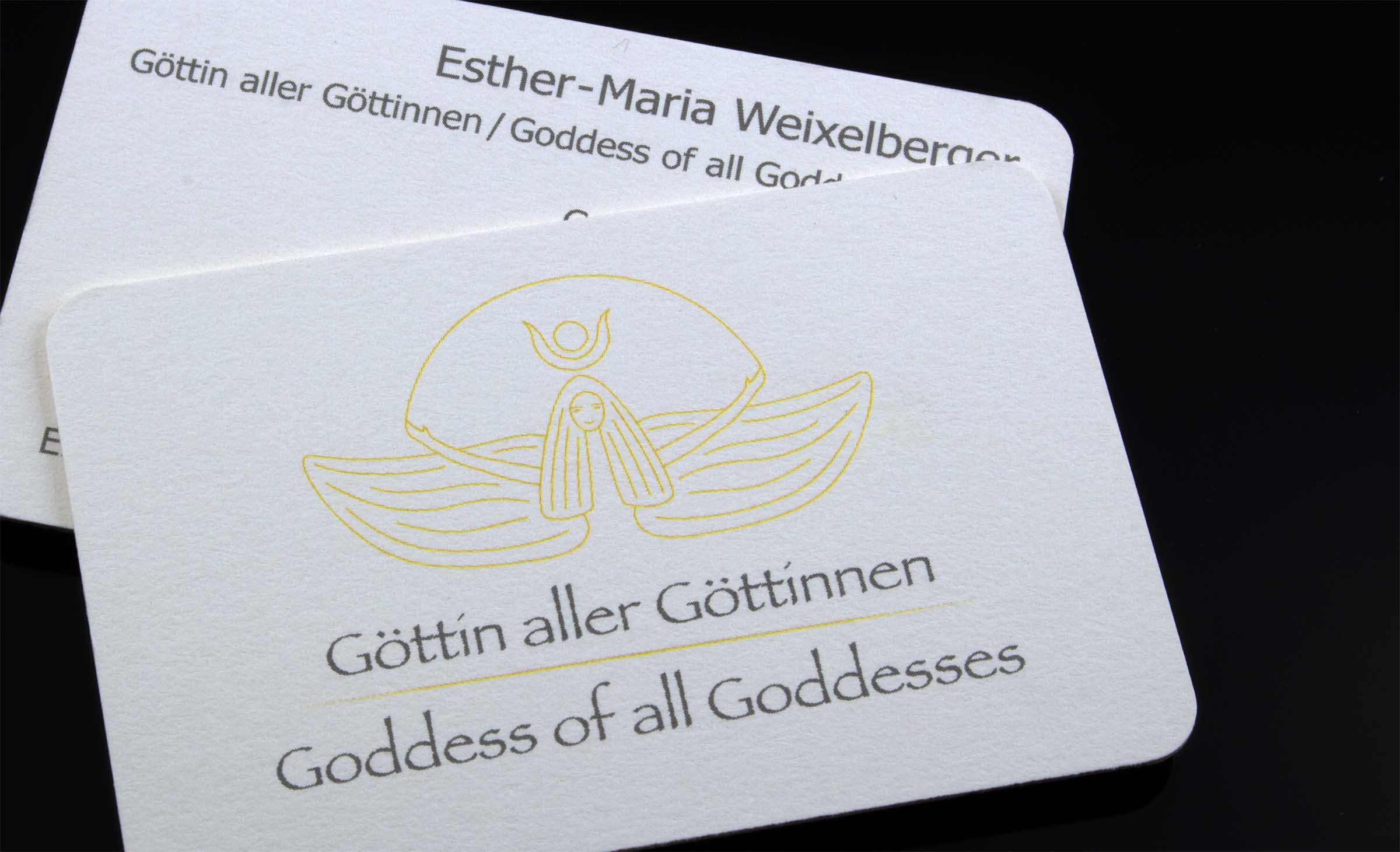 Visitenkarten für Göttin aller Göttinnen